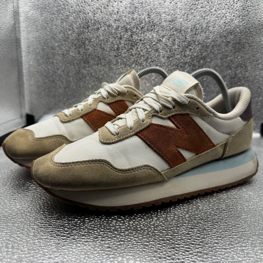 Size 9 New Balance 237 Sneakers Womens Tan Excellent Retro Suede WS237BA - Picture 5 of 9